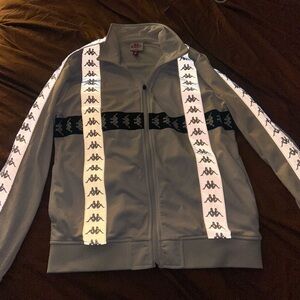 Kappa Silver Jacket with Reflective Accents